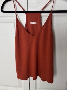 BE COOL Rust Orange V-Neck Spaghetti Strap Camisole
